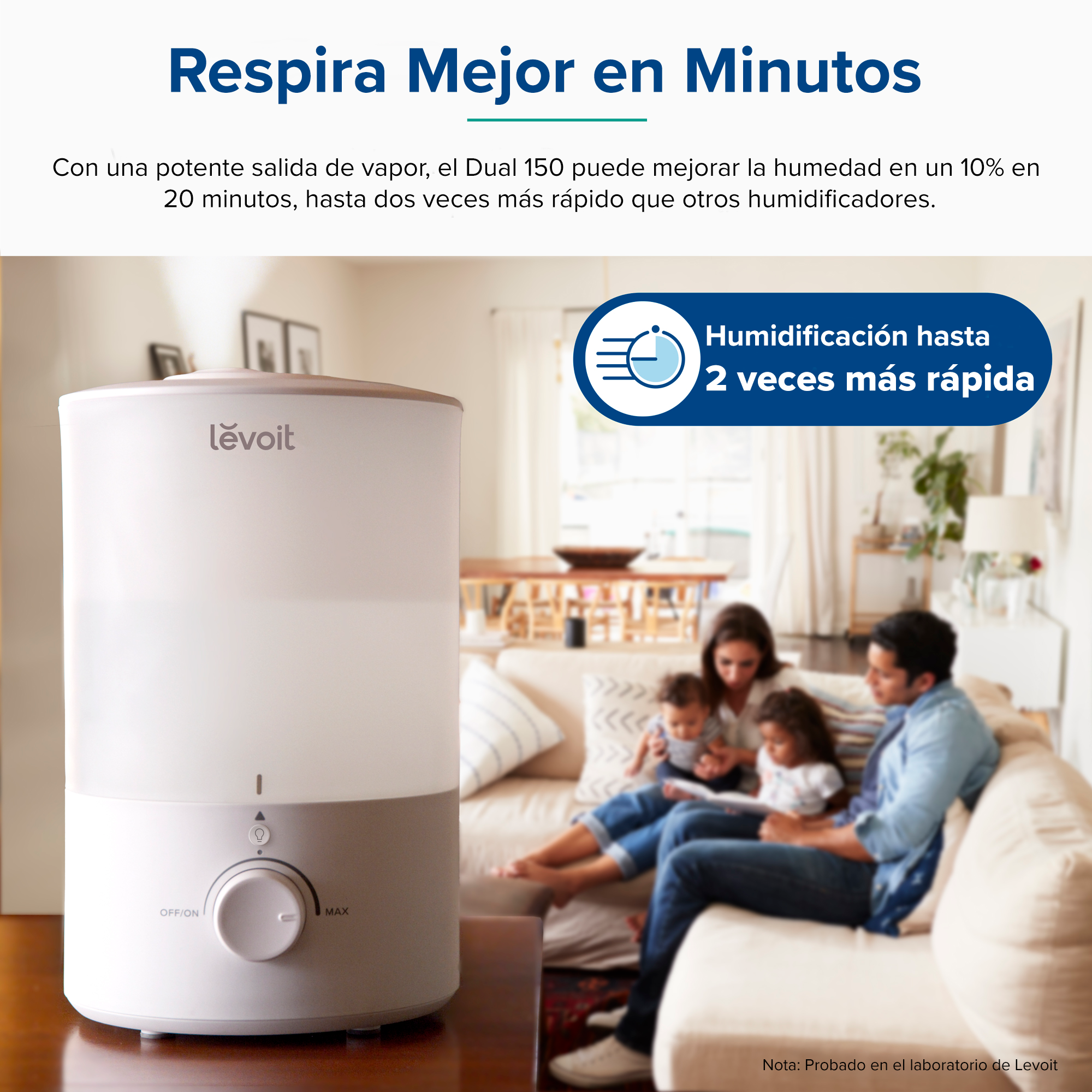 LEVOIT - Humidificador de aire Dual 150 Ultrasonic Cool Mist