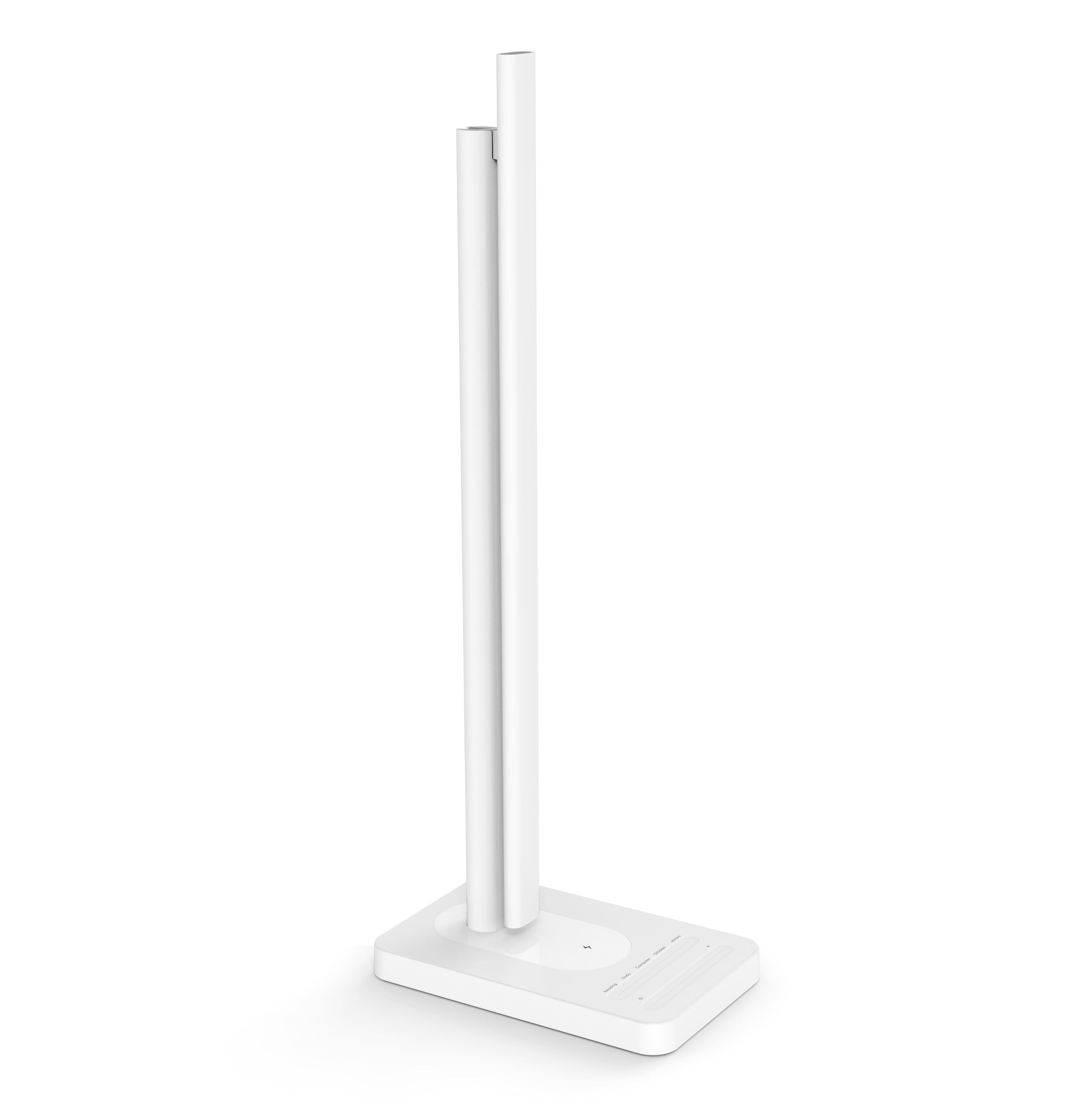 JELLYCORP- White Jelly  Lámpara Escritorio LED, con carga de móvil inalámbrica y USB (5V,1A), 4 modos, 4 niveles de brillo, brazo flexible
