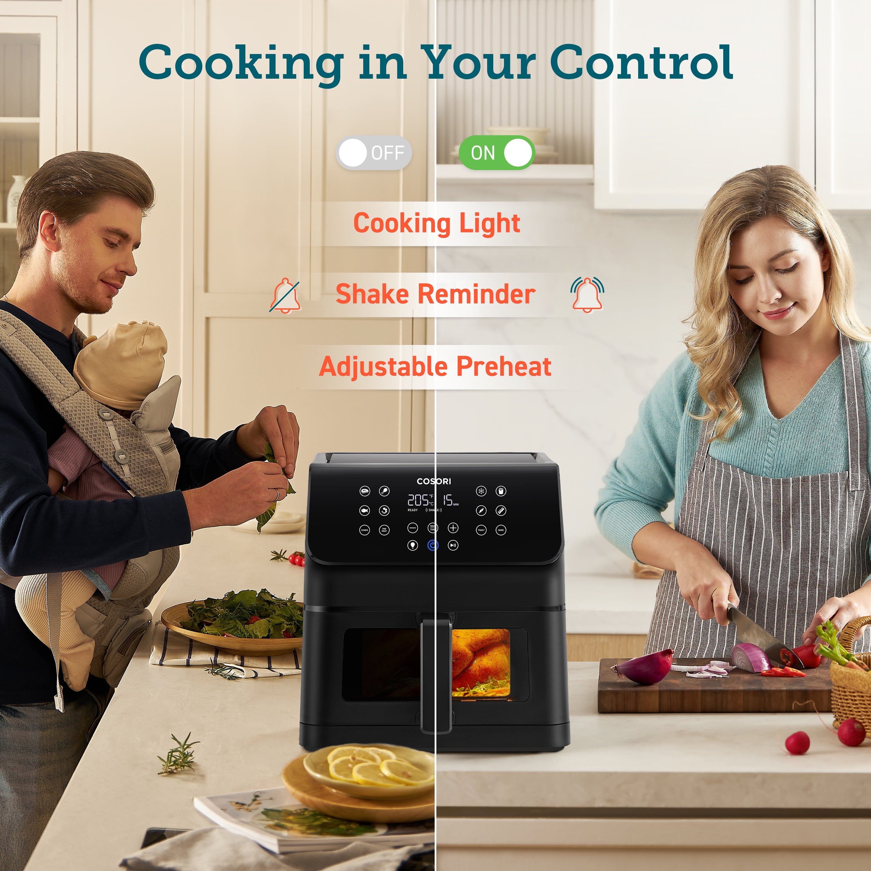 COSORI - Friteuse à air Premium II Plus Window Edition 6,2 litres