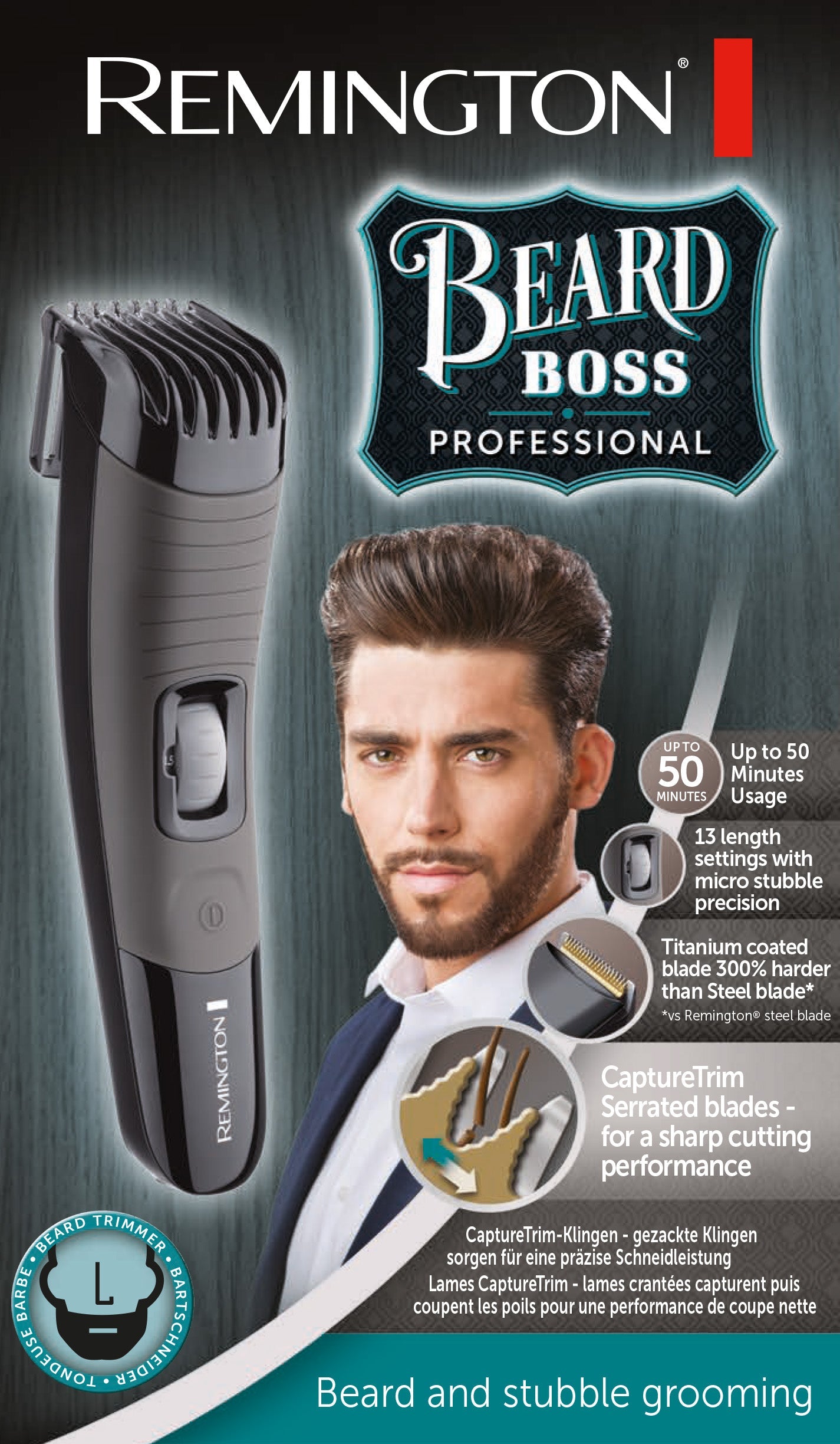 REMINGTON - Rasoir BEARD BOSS PRO pour une maîtrise totale de la barbe