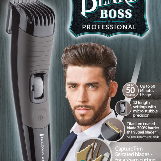 REMINGTON - Afeitadora BEARD BOSS PRO para un Dominio Total de tu Barba