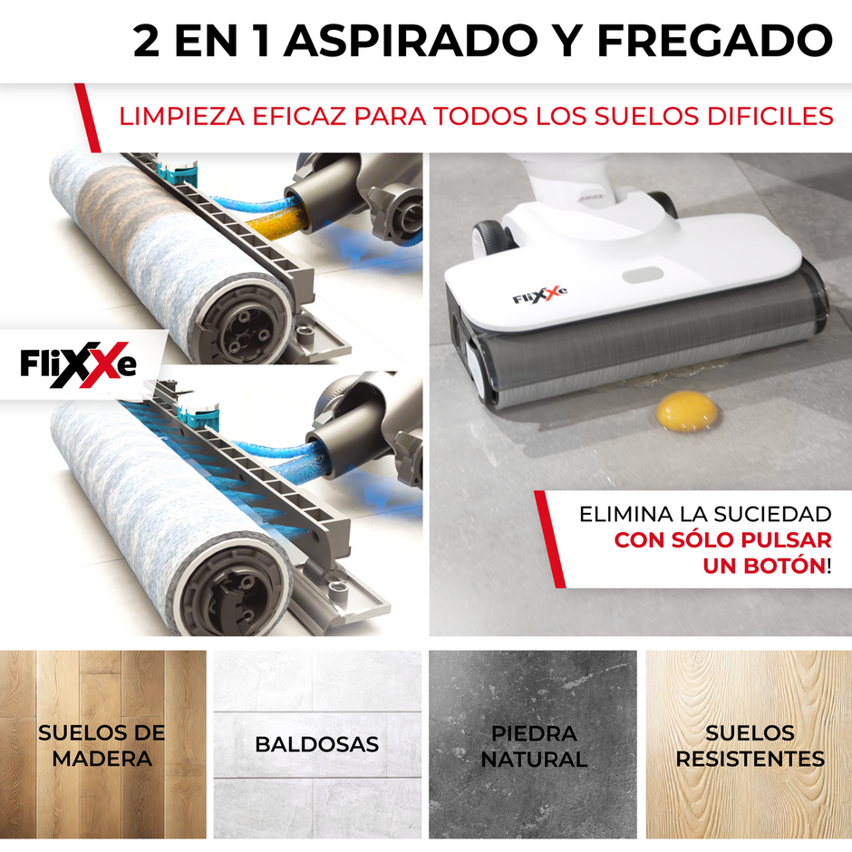 FliXXe Aspiradora multifunción Wet and Dry 2x2 Squizzle 120W