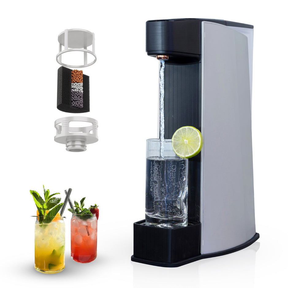 CARBON8 - Machine à eau gazeuse. Carbonateur, gazéificateur et distributeur d'eau gazeuse - Aluminium