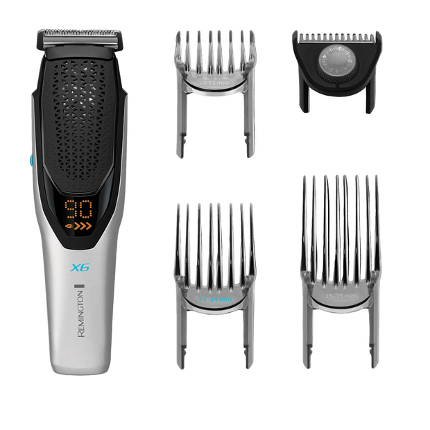 REMINGTON Máquina para cortar pelo con Cable e Inalámbrico, 72 Ajustes de Longitud, 3 Peines Ajustables, 90 min, HC6001 E51 X6 Power-XSeries HairClipp