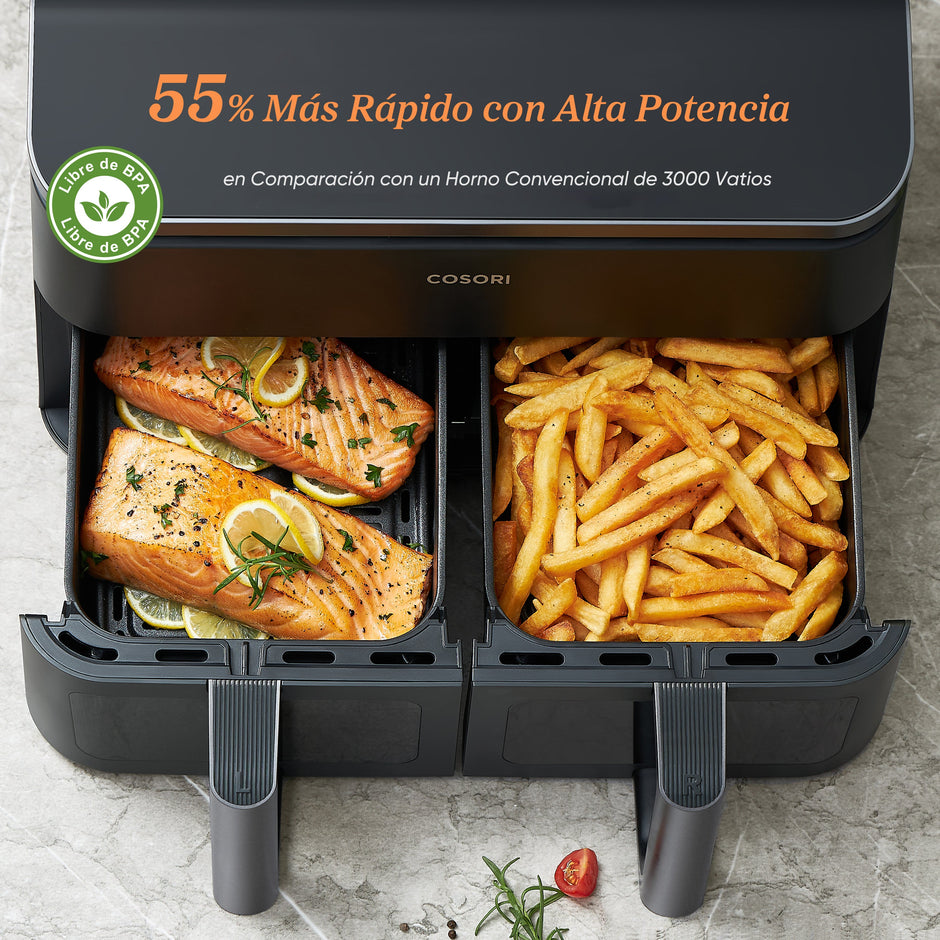 COSORI - Freidora de aire Dual Basket Chef Edition 8,5 litros