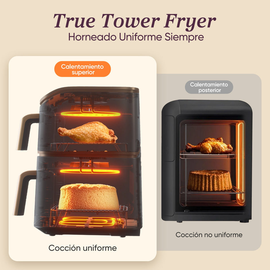 COSORI - Turbo Tower Pro Smart Chef Edition – Freidora de Aire de Torre 10.8L