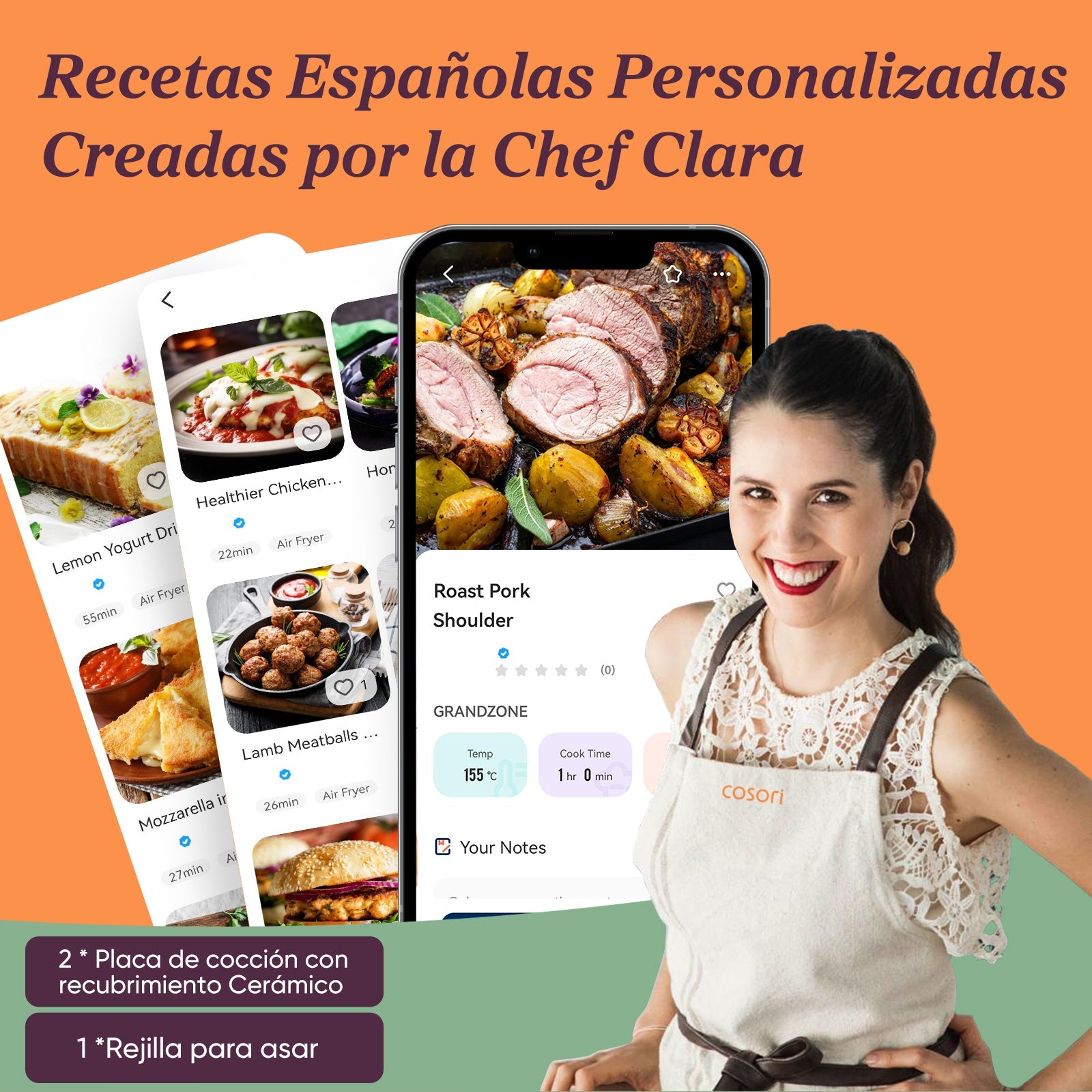 COSORI - Turbo Tower Pro Smart Chef Edition – Freidora de Aire de Torre 10.8L