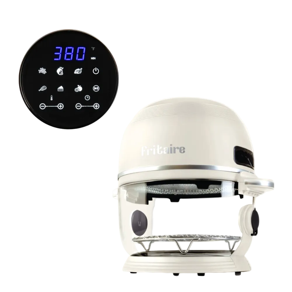 Friteuse à air chaud Fritaire - Bol en verre - Blanche