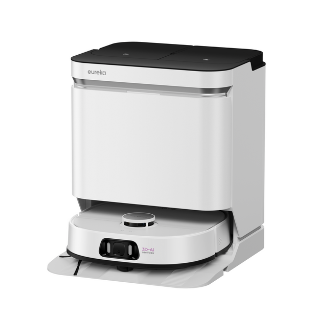 Eureka J15 Pro Ultra Robot Aspirador y Friegasuelos con Succión de 16.200Pa, Anti-Enredos y Lavado con Agua Caliente - Blanco