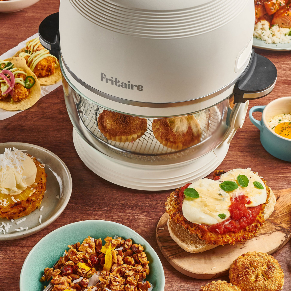 Friteuse à air chaud Fritaire - Bol en verre - Blanche
