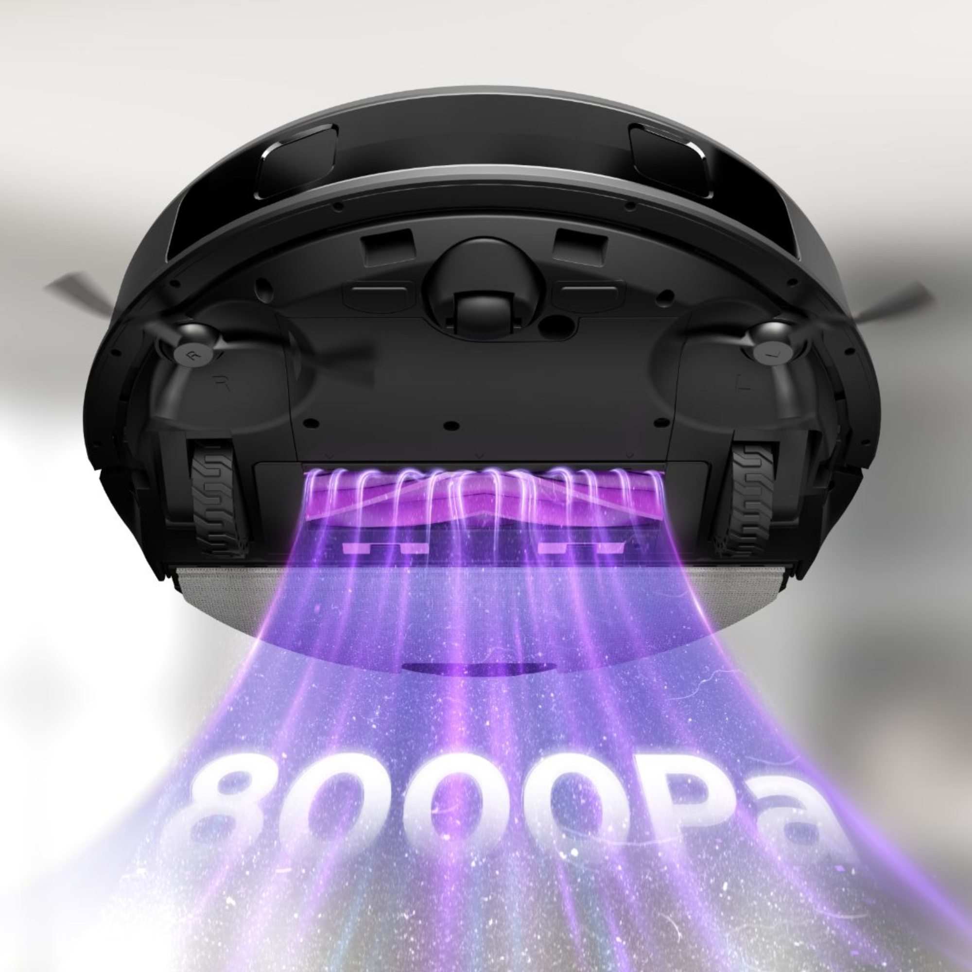 Eureka E20 Plus Robot Aspirador de 8000 Pa, Estación de Vaciado Automático sin Bolsa, Friegasuelos Antienredos, Autonomía de 180 Minutos,  Negro