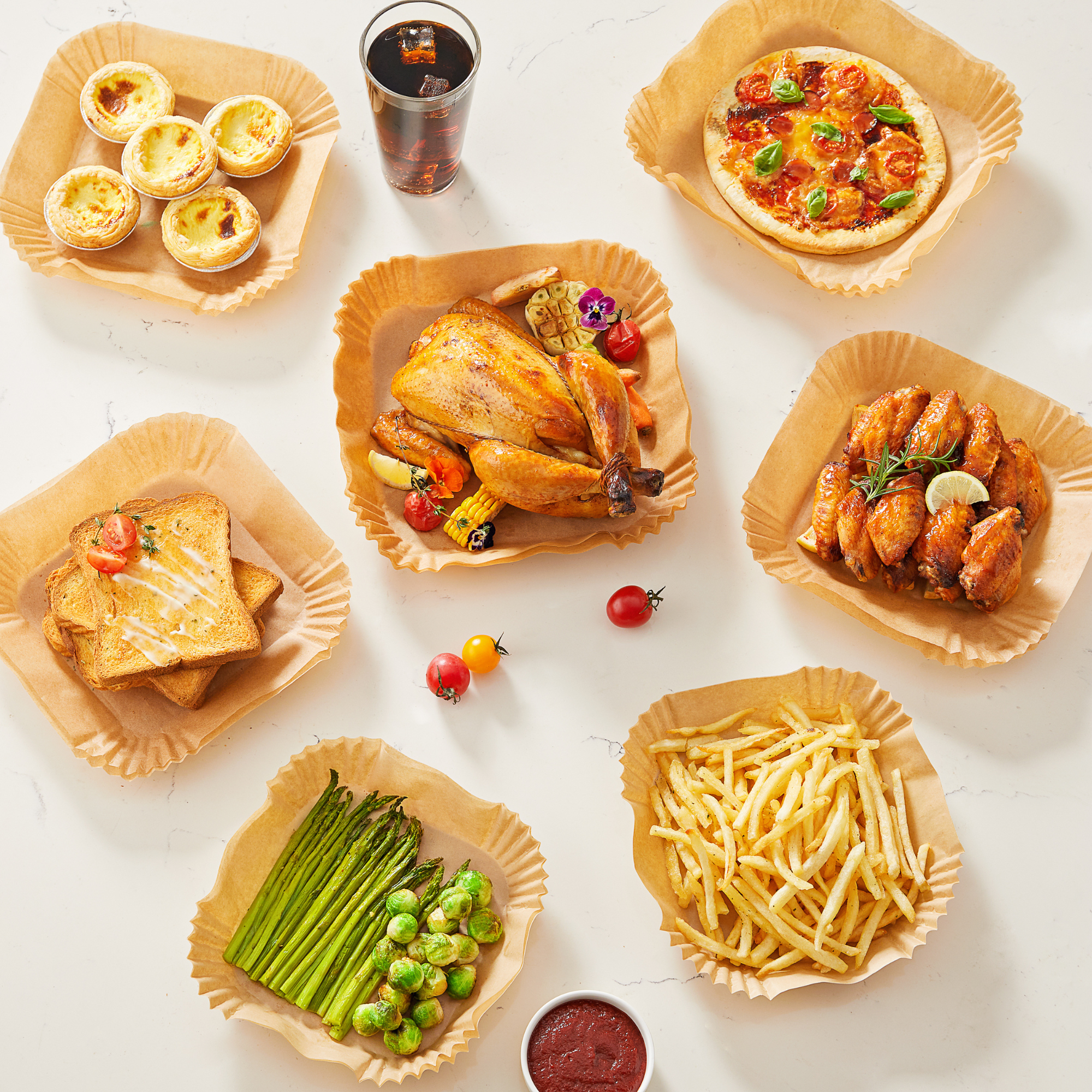 COSORI - Papeles desechables para freidora de aire Cosori Chef Edition 100 unidades