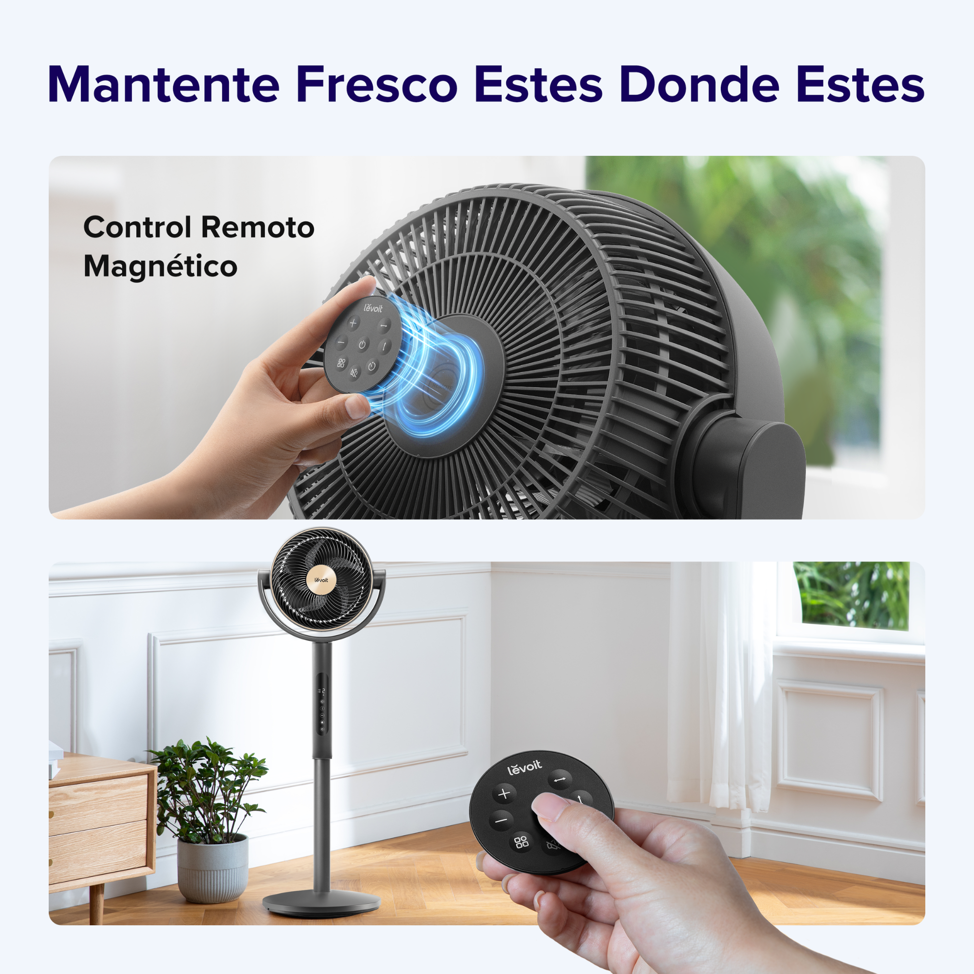 LEVOIT - Ventilador Levoit Pedestal Air Circulator con Tecnología Tri-Cyclonic