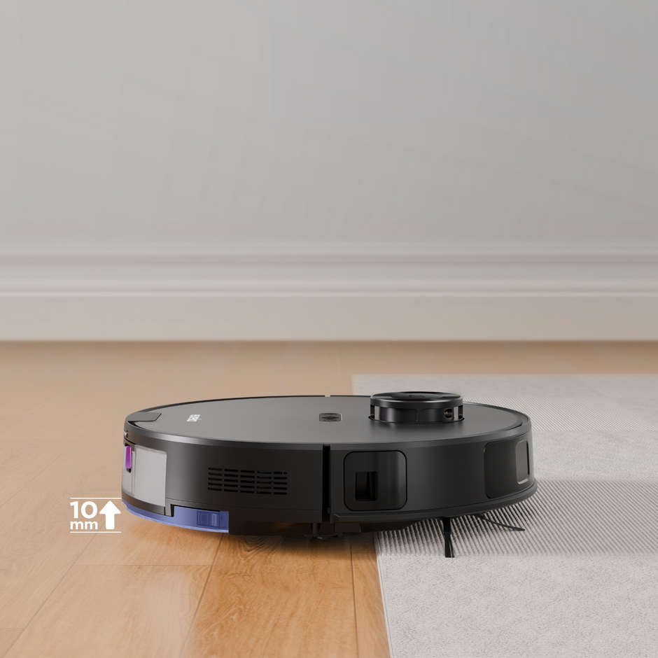 Eureka E20 Plus Robot Aspirador de 8000 Pa, Estación de Vaciado Automático sin Bolsa, Friegasuelos Antienredos, Autonomía de 180 Minutos,  Negro