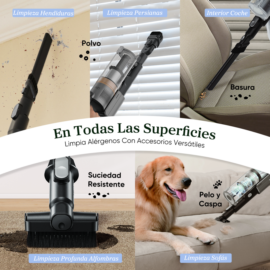 Aspirateur sans fil LEVOIT LVAC-300 Plus avec brosse anti-emmêlement, moteur de 240 W et tête flexible à 180°