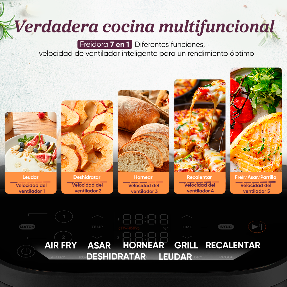 COSORI - Turbo Tower Basic Chef Edition – Freidora de Aire de Torre 10.8L