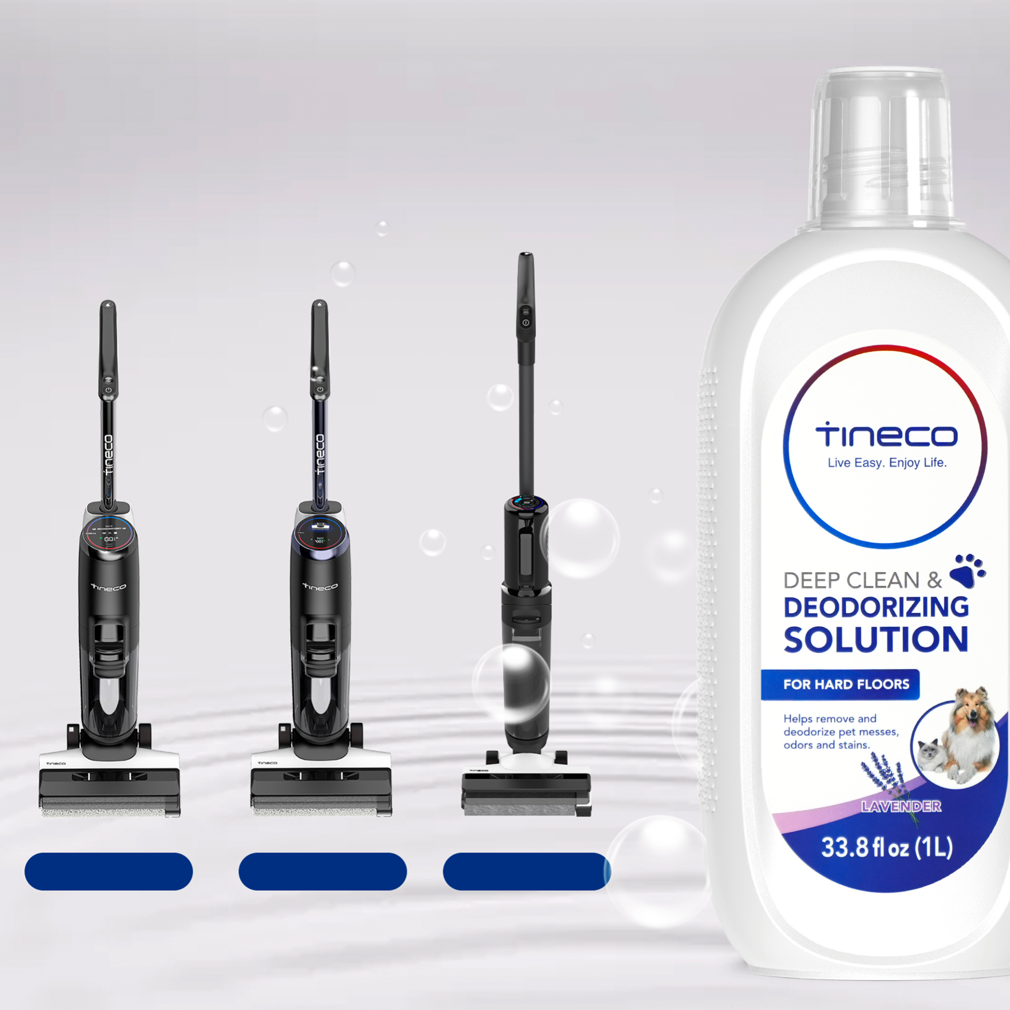 TINECO - Liquide nettoyant à la lavande pour aspirateurs, spécialement conçu pour les animaux de compagnie