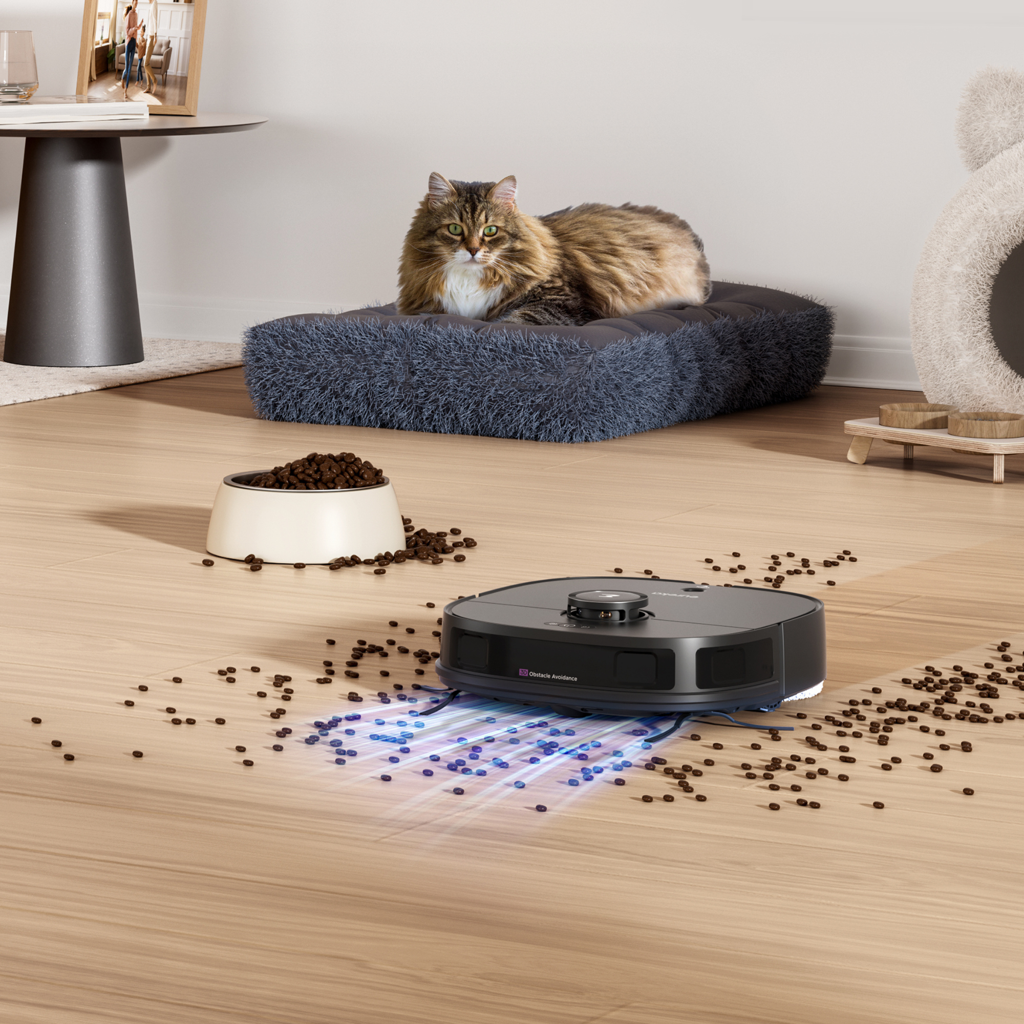 Aspirateur robot laveur Eureka J12 Ultra, station de vidage automatique, lavage et séchage, 5000 Pa, serpillère rotative, double navigation LiDAR, noir