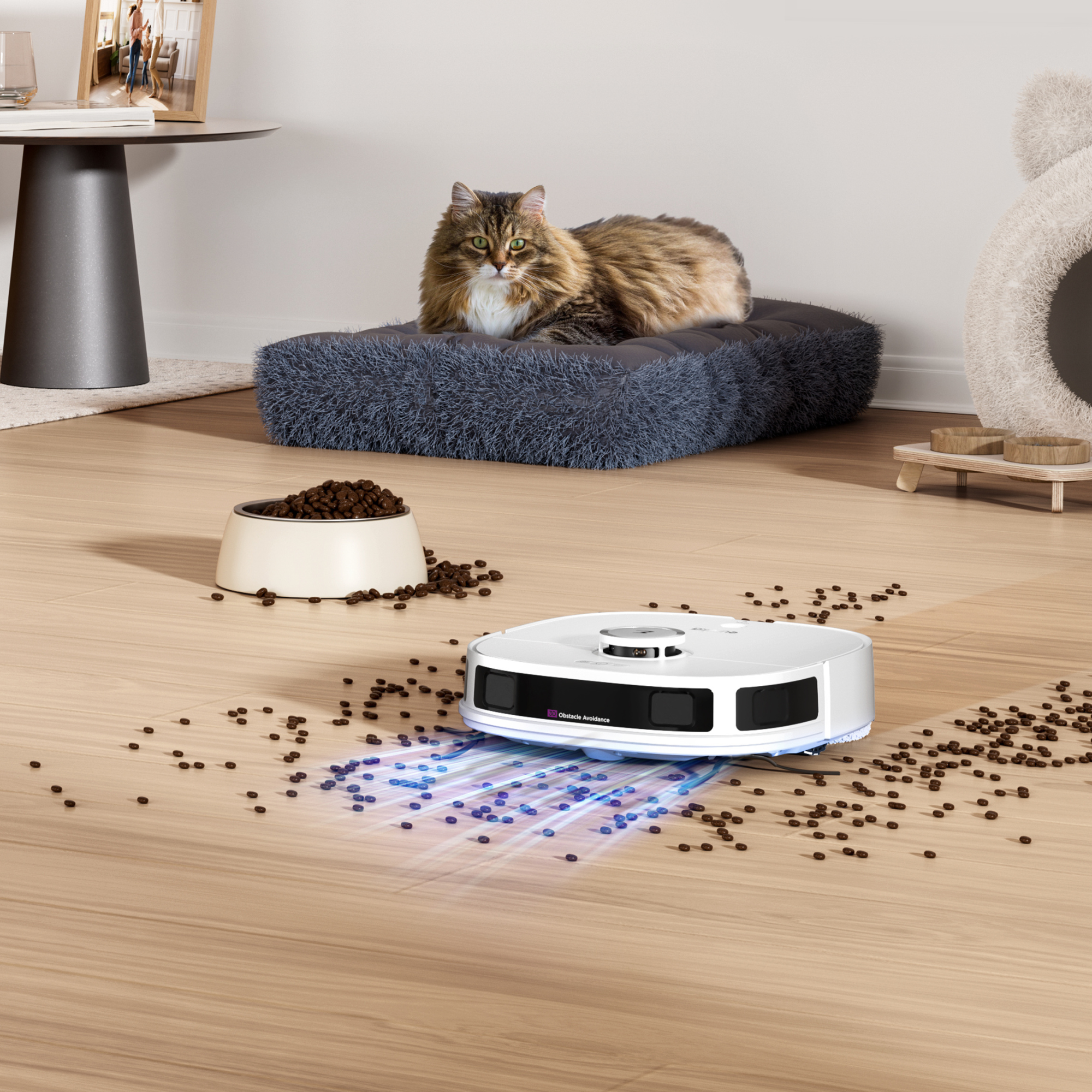 Aspirateur robot laveur Eureka J12 Ultra, station de vidage automatique, lavage et séchage, 5000 Pa, serpillère rotative, double navigation LiDAR, blanc