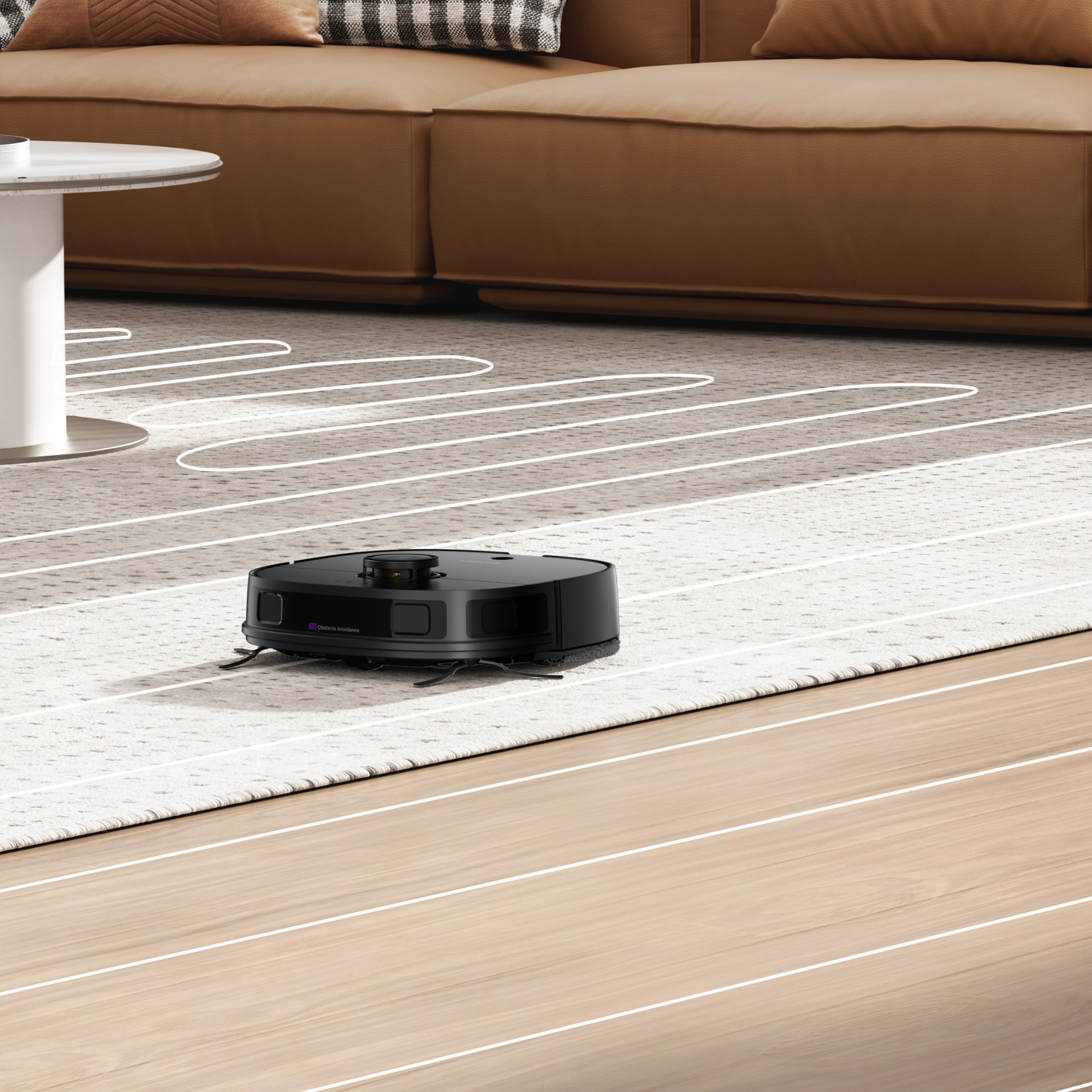 Aspirateur robot laveur Eureka J12 Ultra, station de vidage automatique, lavage et séchage, 5000 Pa, serpillère rotative, double navigation LiDAR, noir