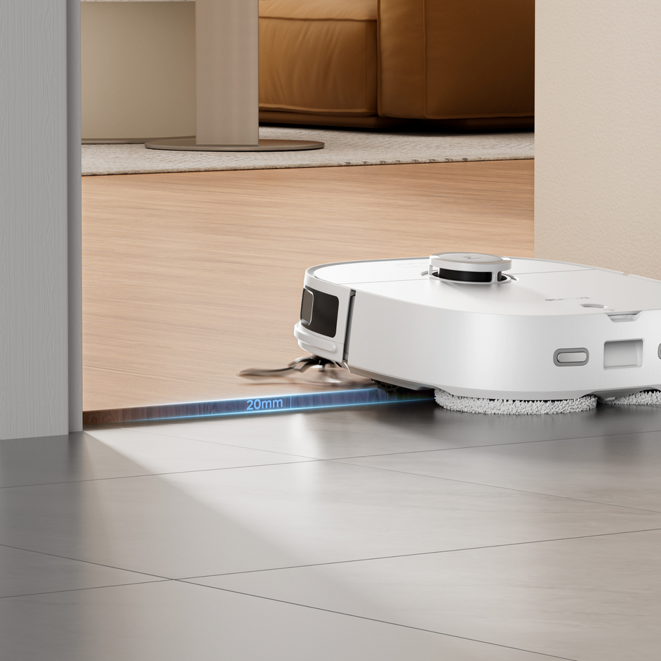 Aspirateur robot laveur Eureka J12 Ultra, station de vidage automatique, lavage et séchage, 5000 Pa, serpillère rotative, double navigation LiDAR, blanc