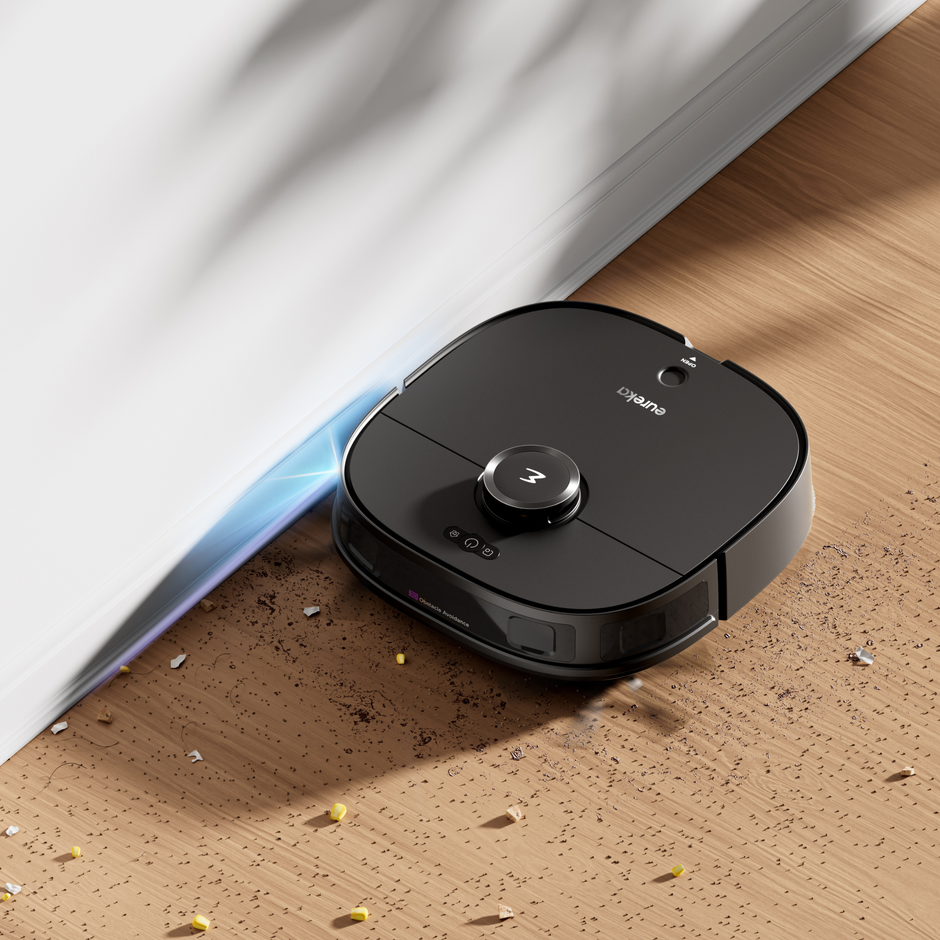 Aspirateur robot laveur Eureka J12 Ultra, station de vidage automatique, lavage et séchage, 5000 Pa, serpillère rotative, double navigation LiDAR, noir
