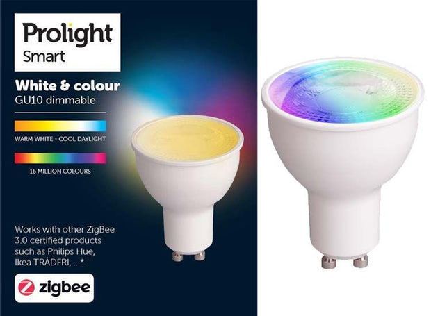 Prolight - Bombilla LED inteligente WiFi Zigbee RGB/Blanco GU10 350Lm 6W
