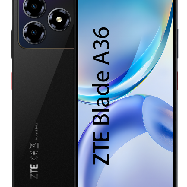 ZTE Blade A36 4+64 Go (4G), écran 6,75", double SIM - Noir nébuleuse