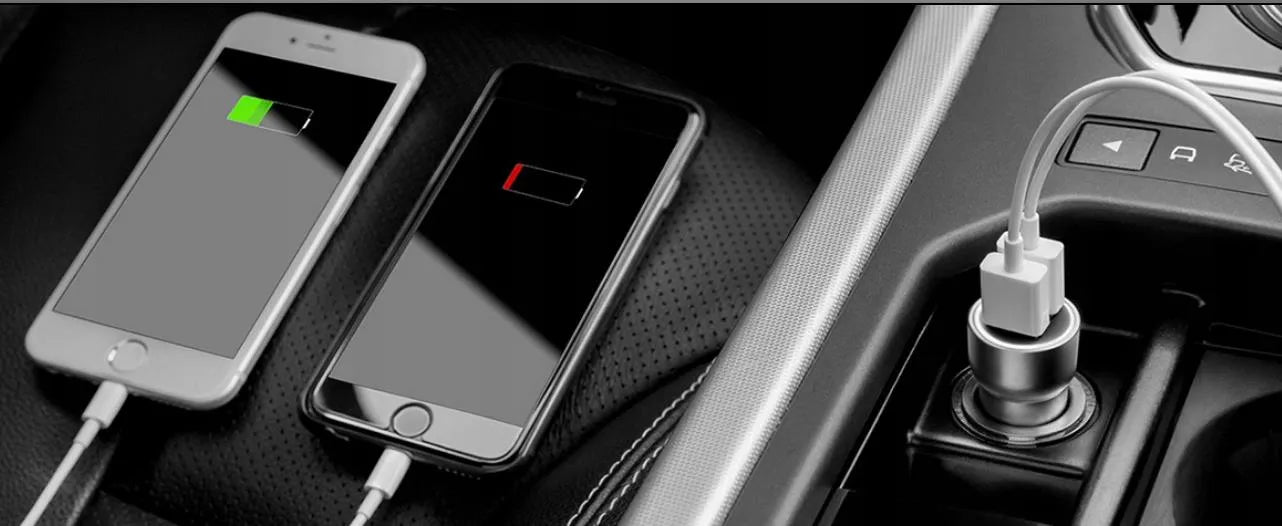 ROIDMI - Chargeur de voiture 18 W avec 2 ports USB 